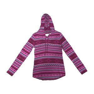 Panhandle, Aztec Sweater Hoodie, Purple/Pink, Dark Orchid, Medium, NWT.
